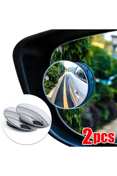 Choice 2pcs 360 Degree Car Blind Spot Rear View Mirror Wide Angle Adjustable Small Round Mirror Car Reverse