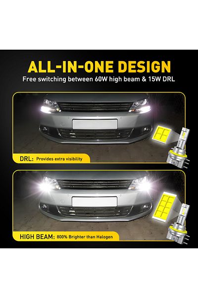 Choice H15 Auxito 2pcs H15 Led Headlight Bulbs Canbus 6500k White 30000lm Car Led High Beam Drl Driving Lam