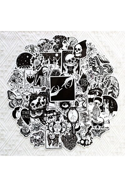 Choice ملصقات جوثيك 50 قطعة، عبوة من 50 قطعة من ملصقات الفينيل على شكل جمجمة،...