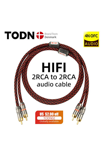 Choice1 1 متر TODN زوج واحد من كابلات الصوت RCA وكابلات توصيل RCA إلى 2 RCA H...