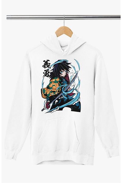 Fuddy Moda Φούτερ με κουκούλα Unisex Demon Slayer Anime με στάμπα