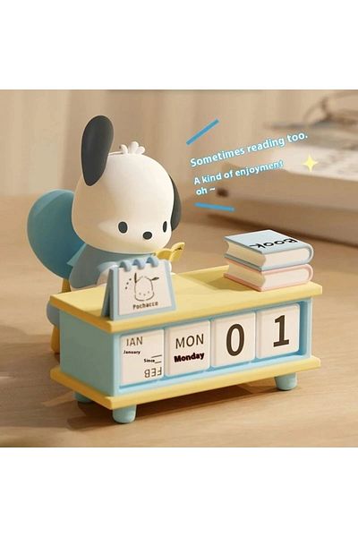 Choice White Sanrio Desk Calendar Series Anime Peripheral Exquisite Kuromi Pochacco Static Desktop Decorati