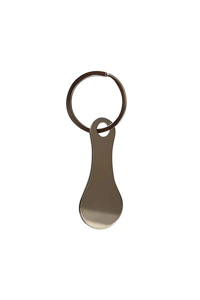 Choice Silver Shopping Cart Token Stainless Steel Hard Portable Key Ring Metallic Keychain For Key Hook Pra