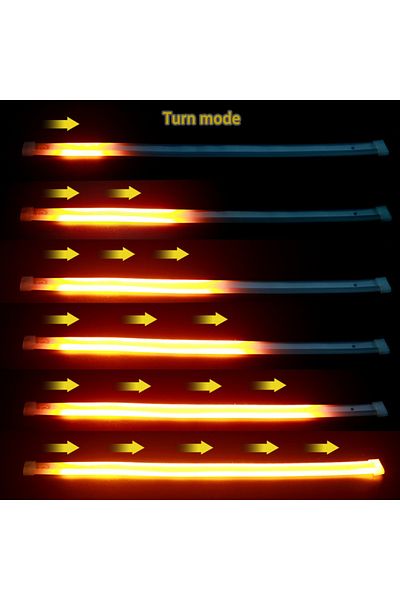Choice 60cm White Yellow Dynamic 2 Pcs Drl Car Flexible Led Daytime Running Lights Turn Signal Lamp Headlig