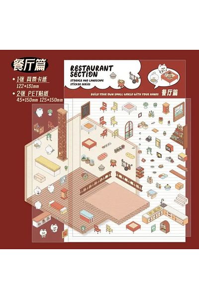 Choice A 3d Sticker Diy Three-dimensional Cabin Scene Stacking And Pasting Hand Account Cute