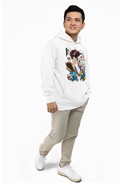 Fuddy Moda Оверсайз худі з капюшоном One Piece Unisex Luffy vs Kaido з принтом
