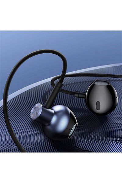 Baseus H19 Black Bass Sound Earphone In-ear Sport Earphones With Mic For Xiaomi Iphone 6 Samsung Hea