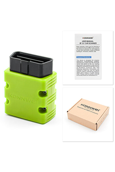 Choice أداة تشخيص السيارة KW902 OBD2 باللون الأخضر من KONNWEI ELM327 V1.5 مزو...