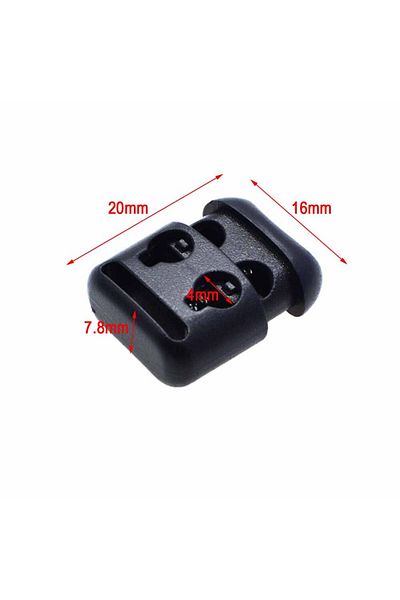 Choice C0045 10 Pcs/pack Cord Lock Toggle Clip Stopper Plastic Black For Bags/garments