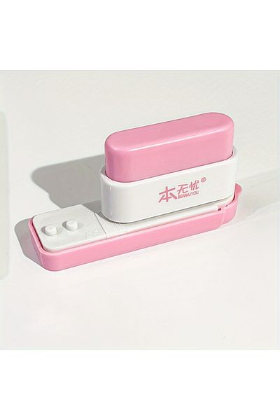 Choice Pink 5- Hole Punch For Binder: Office Desk Organizer - Perfect For Diy Binding Of Notebooks And Fil