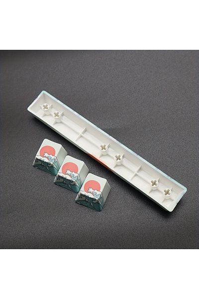 Choice 2 Pcs Esc + Space Bar Coral Sea Keycap OEM Height Pbt Cherry Sub - 6.25u Key For Diy Mechanical K...