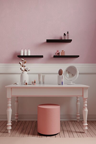 yankı-byeg 30 Cm 3lü Mat Siyah Mdf Uçan Duvar Rafı Gizli Bağlantı Kitaplık