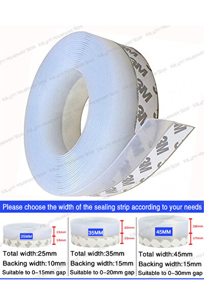 Choice شريط مانع للتسرب شفاف بعرض 25 مم وطول 5 أمتار، مناسب لأبواب النوافذ وا...