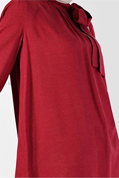 TRENDTESETTÜR Women's Red (Red) Tie-Detailed Tunic t 42376