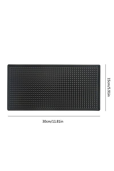 VKTECH 30x15x1cm Bar Mat Anti-slip Pvc Cafe Bar Mats Home Cup Mat Waterproof Heat Resistant Durable Drain B