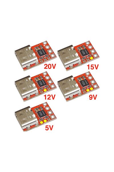 Choice 100W 5A TYPE-C PD Decoy PD3.0 Triggers 5V 9V 12V 15V 20V PC Notebook Power USB PD TO DC Adapter D...