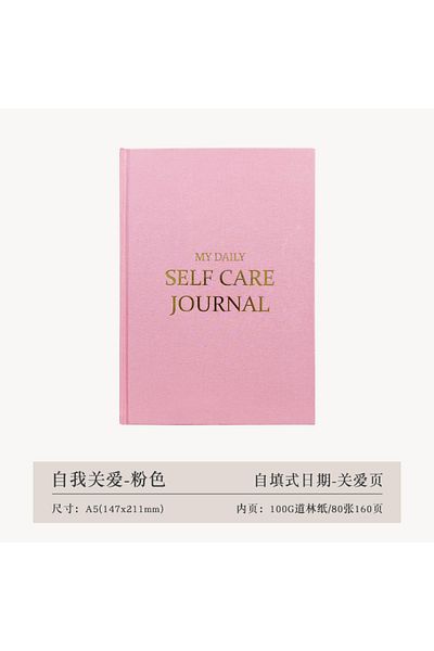 Choice Q Pink A5 Self-care Journal Weekly Monthly Daily Planner Diary Notebook For Business To Do List Agen