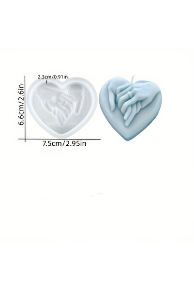 Choice قوالب شموع سيليكون ثلاثية الأبعاد على شكل قلب - مثالية لعرض الزواج، وع...