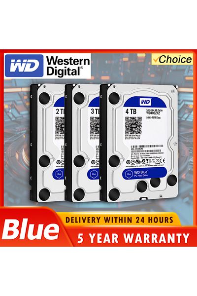 Choice 2TB Western Digital WD BLUE 4TB 6T 3T2T 3.5" Hard Drive Disk SATA III 500GB1THD Hard disk For Monito