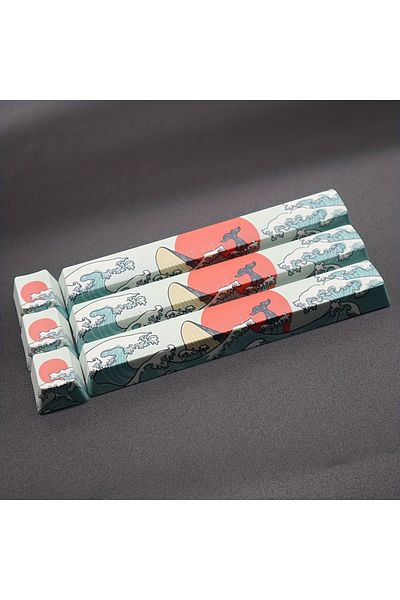 Choice 2 Pcs Esc + Space Bar Coral Sea Keycap OEM Height Pbt Cherry Sub - 6.25u Key For Diy Mechanical K...