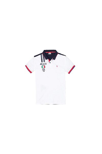 Slam Polo E68 Men's White Polo T-Shirt Men's Polo T-Shirt S108043O00