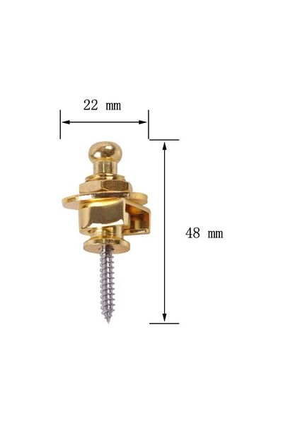 Miwayer Golden 1 Pcs Guitar Strap Buttons Pins 1/2pcs 3 Color For Choose Premium Guitar Strap Locks Metal Se
