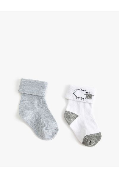 Koton Socket Socks Embroidered
