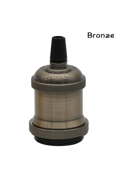 Choice Bronze Vintage Retro Edison Lamp Pendant Light E27 Socket Pendant Lights Screw Bulb Base Aluminum Li
