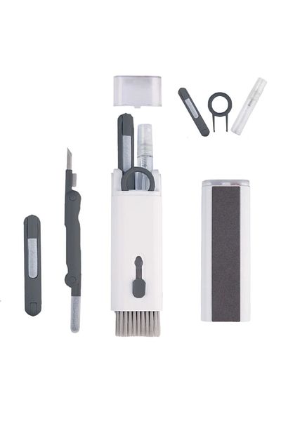 Choice Black 7-in-1 Keyboard Cleaning Kits Airpods Cleaner Headset Cleaner Pen Laptop Screen Cleaning Bluet
