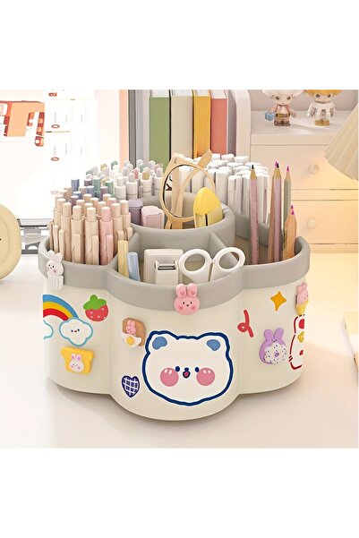 Choice 1 قطعة 1 قطعة من حامل أقلام دوار 360 درجة - منظم مكتب متعدد الوظائف، مناسب للمكياج