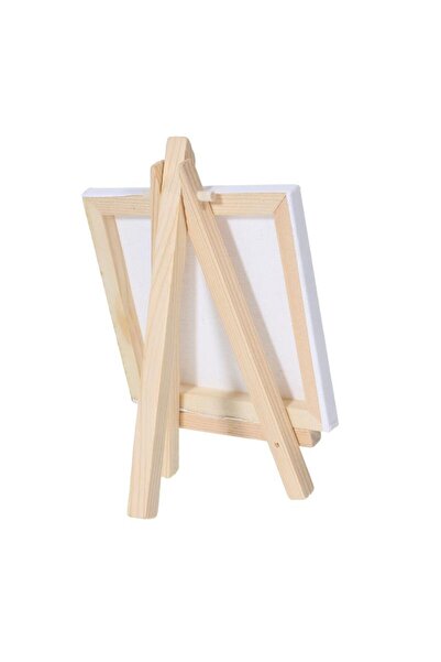 Choice 10x10cm 12pcs Artists 5 inch Mini Easel +3 inchx3 inch Mini Canvas Set Painting Kids Craft DIY Drawi
