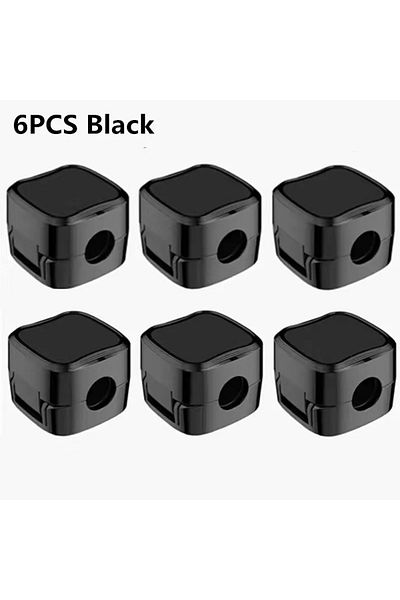 Choice 6pcs Black 3/6pcs Magnetic Cable Clips Cable Smooth Adjustable Cord Holder Under Desk Cable Manageme
