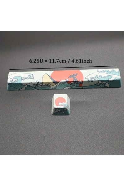 Choice قطعتان من مفاتيح Esc + Space Bar Coral Sea Keycap OEM Height Pbt Cherry Sub - مفتاح 6.25u لـ Diy Mechanical K...