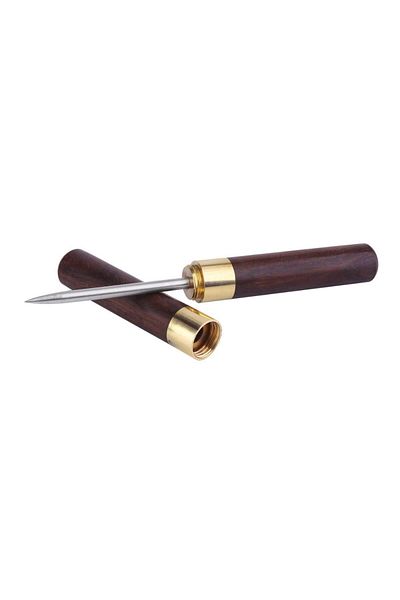 Choice Chocolate Stainless Steel Ice Pick With Wooden Handle And Sheath Kitchen Tool By Leeseph