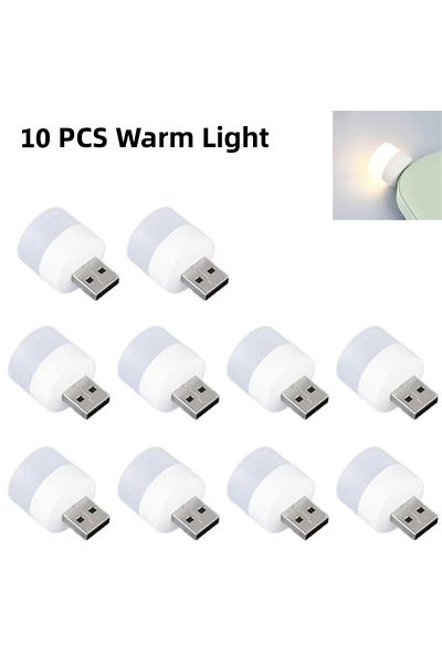 YTDMEN 10pcs Warm 10pcs Usb Plug Lamp Computer Mobile Power Small Book Lamps Led Eye Protection Reading Lig