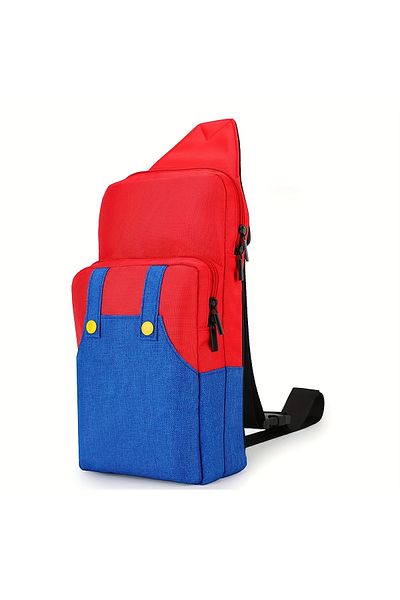 Choice Red-blue Cute Travel Bag For Nintendo Switch/lite/oled/steam Deck Console Accessories, Waterproof Ba