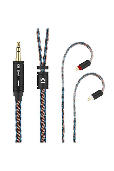 KBEAR 1.2m 2pin3.5 St16 Crystal 16 Cores Upgrade Cable 5n Single Copper Silver-plated 2pin/mmcx/qdc