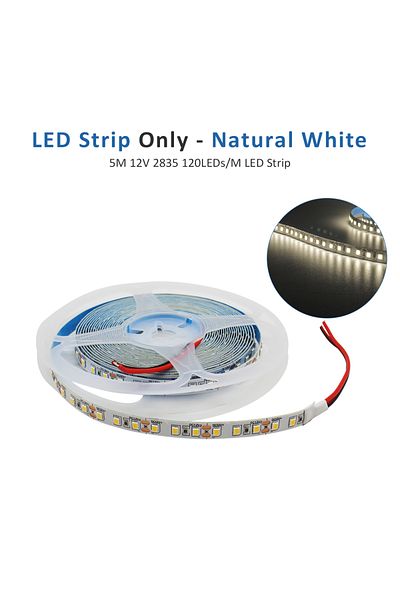 MJJC شريط إضاءة LED أبيض طبيعي 12 فولت 0.5 متر تيار مستمر 12 فولت 120 مصباح LED 12 فولت SMD 2835 1 متر 2 متر 3 متر 4 متر 5 متر شريط إضاءة LED 120 مصباح LED/