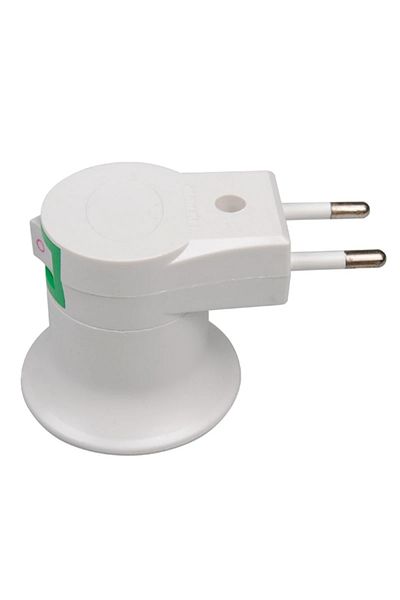 Choice E27 EU Plug Lamp Base Light Bulb Base Socket Adapter Converter 250V 6A White Night Light With Pow...