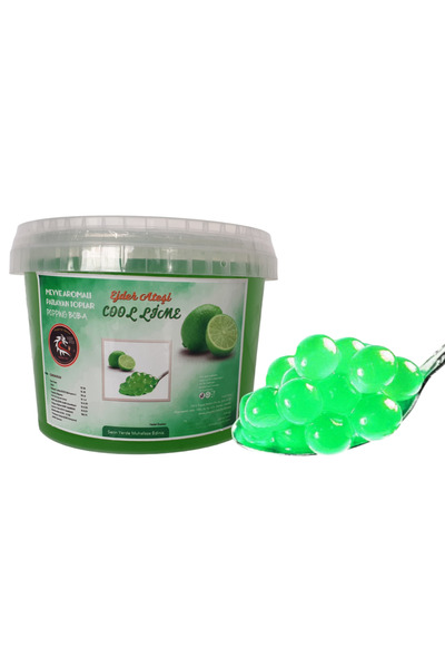 Ejder Ateşi Misket Limonu Aromalı Bubble Tea İncileri 1000 gr.-Popping Boba -Bubble Tea -Tapyoka İncileri