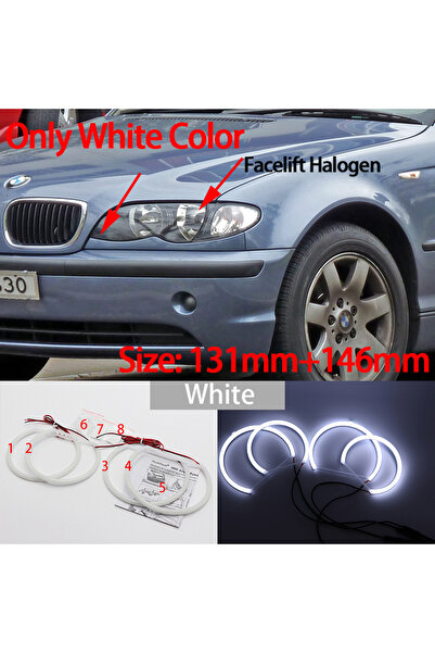 Choice مجموعة مصابيح أمامية LED هالة ملاك شيطانية بدون عدسة LCI لسيارات BMW ا...