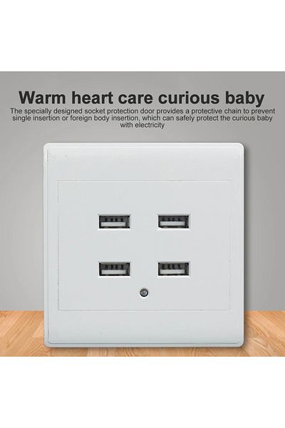 Aideepen 4usb 220v To 5v 2/4 Ports Usb Electrical Socket Wall Mounting Charger Station Power Adapter Plug Out
