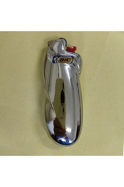 Choice New Style Shiny Zinc Alloy Chromed Metal Shell For Small Bic Lighter J5 J25 No Lighter