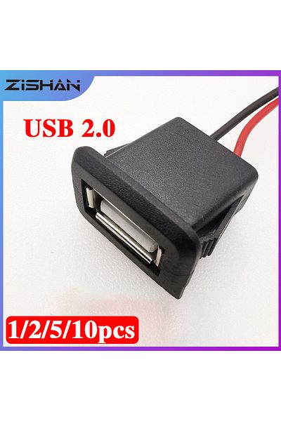 Choice 1~10pcs 2 Pin 4 Pin USB 2.0 Female Power Jack 2P 4P USB 2.0 Charging Port Connector Data Interfac...