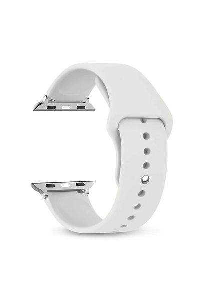 Choice 42mm 44mm 45mm 49mm White Silicone Strap For Apple Watch Band 46mm 40mm 44mm 49mm 45mm 41mm 38mm 42m