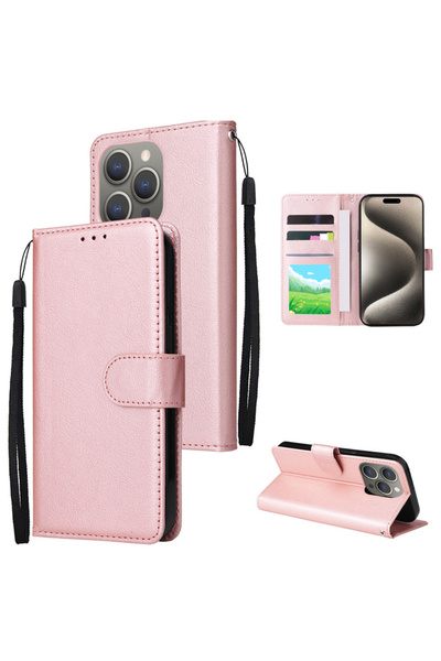 Choice جراب وحزام لهاتف iPhone 11 باللون الوردي مع محفظة وفتحة للبطاقات وإطار...