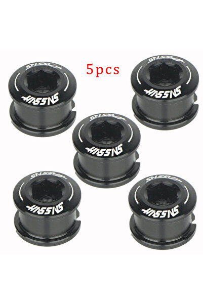 Choice1 HA 5Pcs Black HASSNS Chainring Bolts 5Pcs Integrated Crankset Mtb Cha...