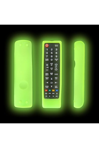 Choice 17.8x4.93x2.4cm Luminous Green Silicone Remote Case For Samsung Tv Bn59-01199f Aa59-00666a 00816a 00