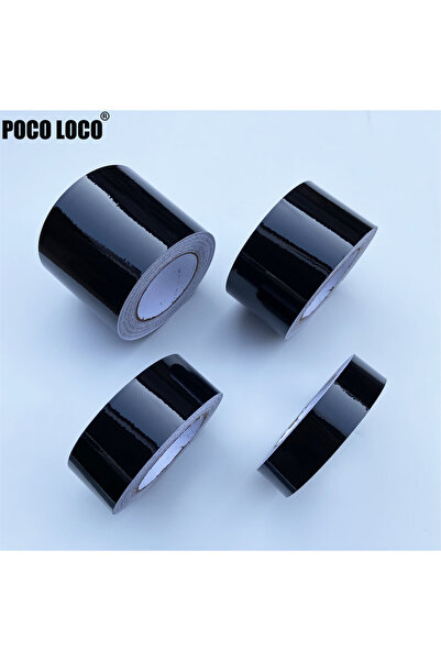 Choice 7X500 سم من الفينيل الأسود اللامع 3/5/7/10 سم، خطوط كرومية لحذف حواف ا...