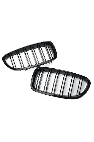 Choice Glossy Black Glossy Black Front Kidney Double Slat Grill Grille For Bmw 5 Series F10 F11 F18 2010-20